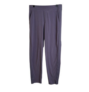 Athleta Brooklyn Mid Rise Ankle Pants Size 8 High Waist Tapered Leg Purple Grey